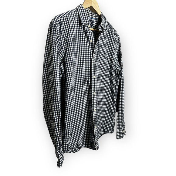 Gap Men Classic Cabin Blue & White Checked Vintage Wash Button-Up Shirt M - Picture 3 of 11
